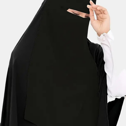 Chiffon Scarf with Lace-Up Mask