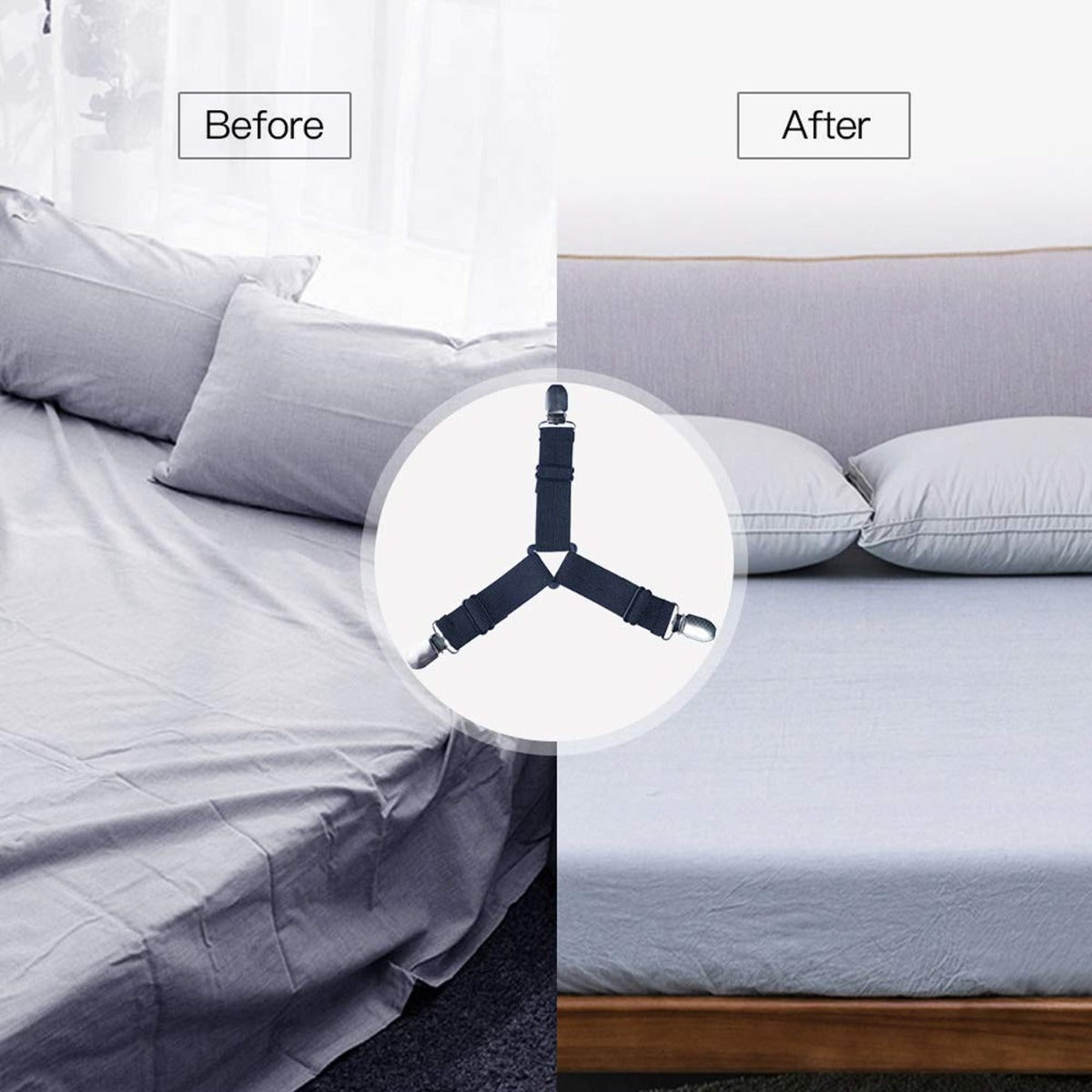 Triangle Bed Mattress Sheet Clip-Black