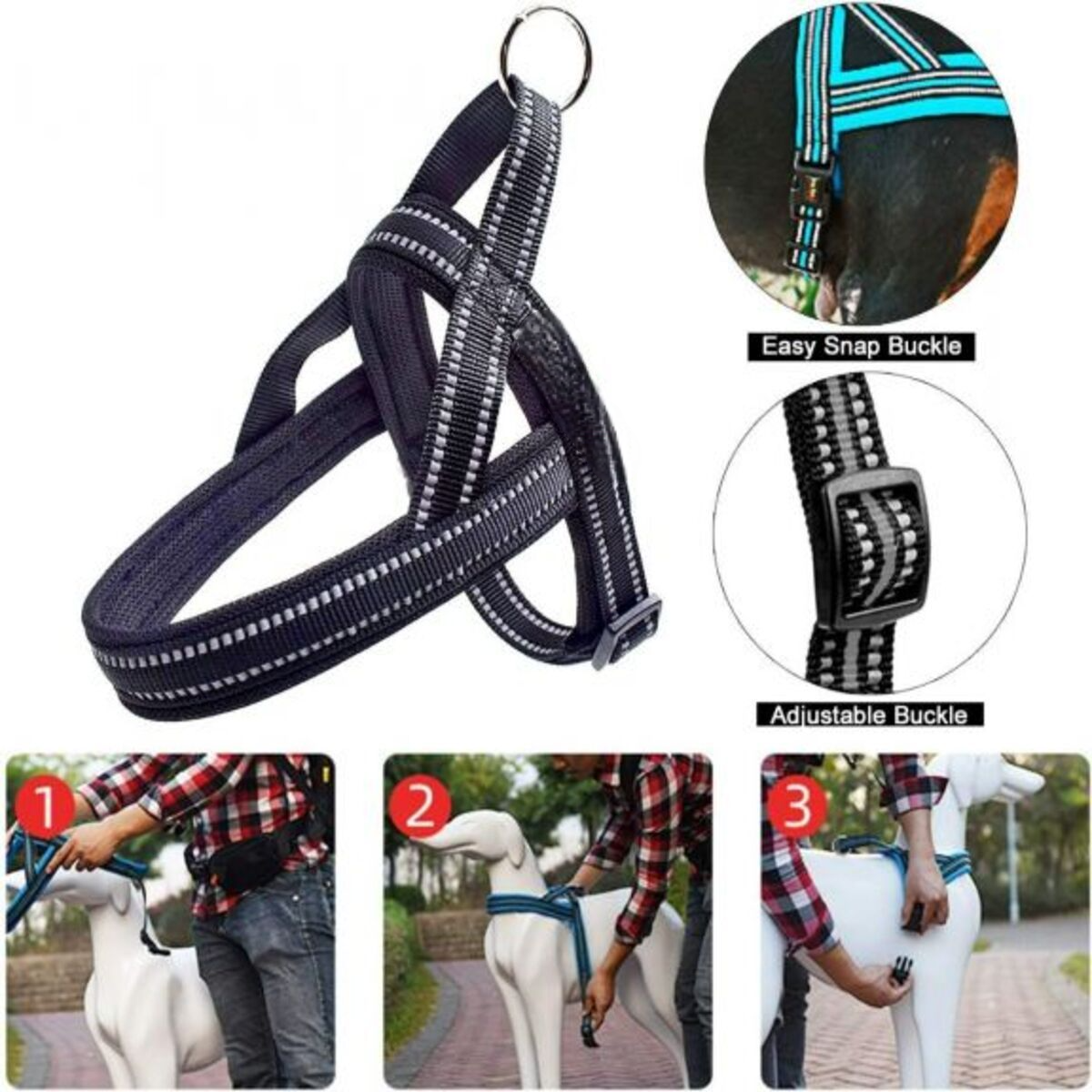KH-006 chest back belt -Black-Extra Small