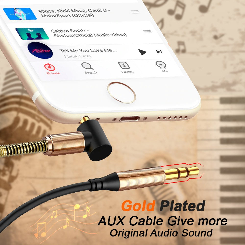 3.5mm AUX Cable Car Audio Stereo Headphone Jack Cord
