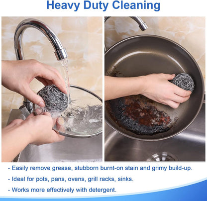 6pcs Stainless Steel Sponges
