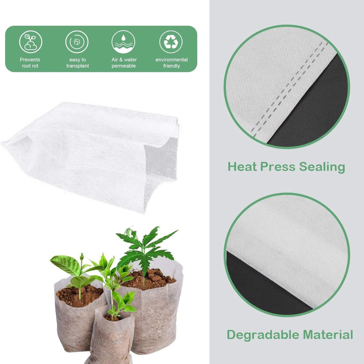 100pcs/opp Plants Nursery Bags