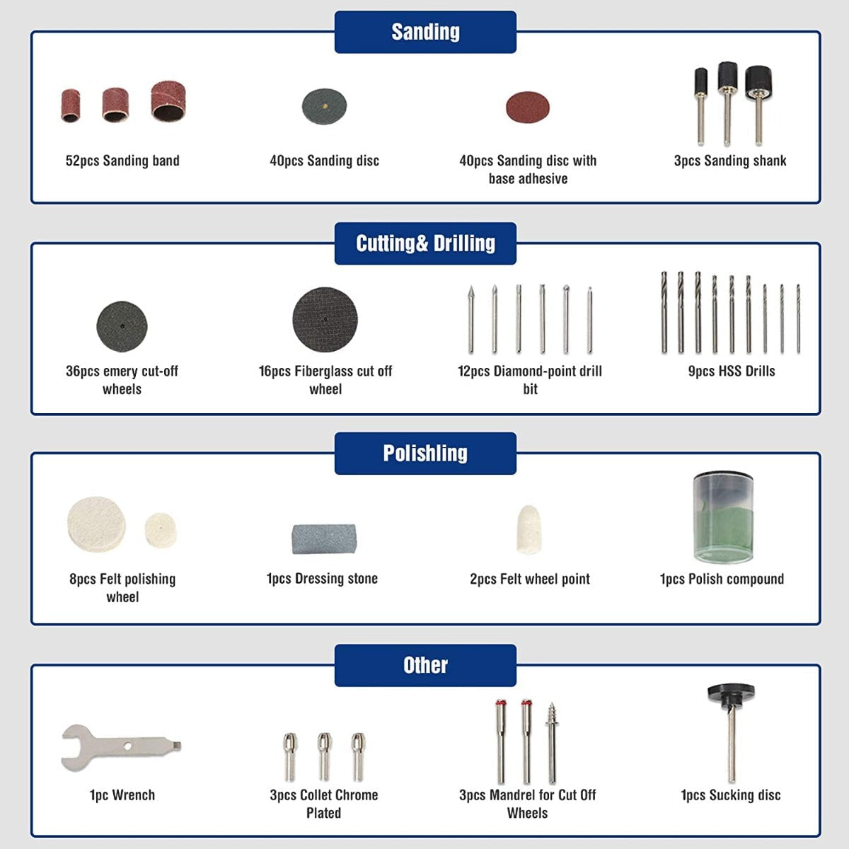276-piece Rotary Tool
