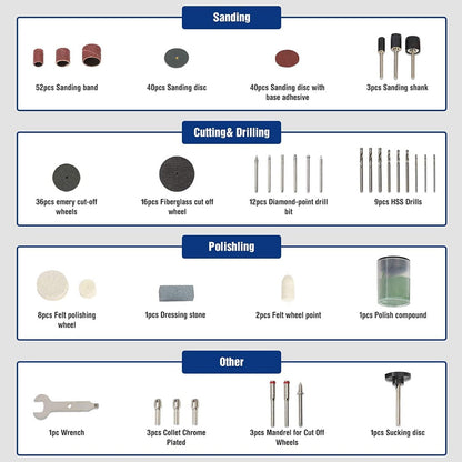 276-piece Rotary Tool