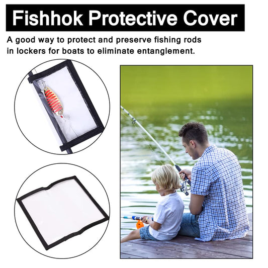 10 PCS / OPP Clear PVC Fishing Lure Wraps Protect Hooks from Damage & Rust