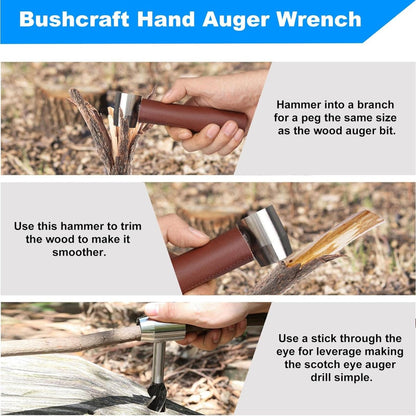 Survival Tools For Bushcraft Settlers Wrench Scotch Eye Auger Drill Bit Compatible With Bushcraft Backpack Camping