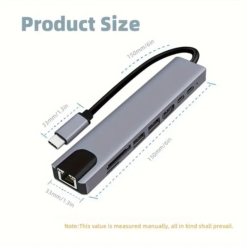 8 In 1 USB- C Hub Adapter