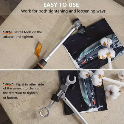 Universal Automotive Wrench Extender Adaptor with Hex Drive