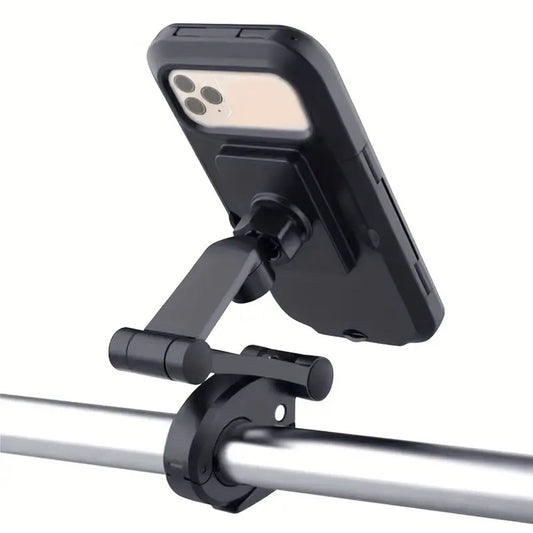 "Secure Your Phone While Riding: 360° Rotatable Adjustable Waterproof Motorcycle Bicycle Phone Holder "
