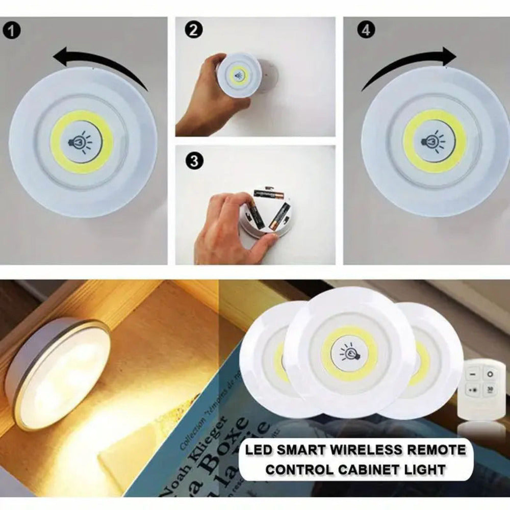 3pcs Smart Wireless LED COB Night Light