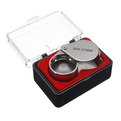 Pocket Jewelry Loupe 30x 21mm Jewelers Eye Magnifying Glass