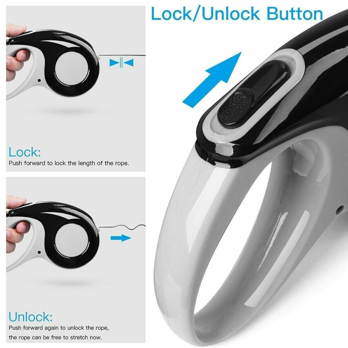Automatic Retractable Pet Collars Leashes -3 M