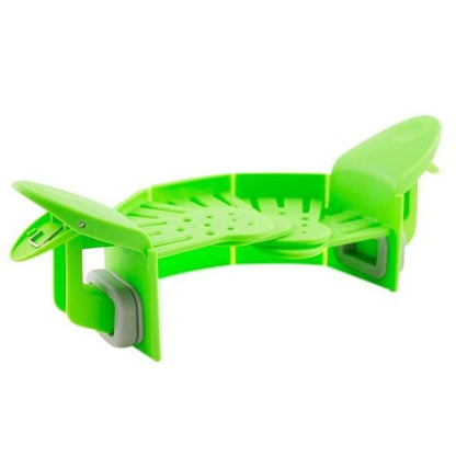Strainer Clip Anti-Spill Colander -Green
