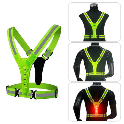 LED Reflective Running Vest