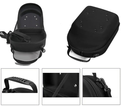 1pc High Capacity Baseball Cap Travel Case with Carry Handle and Shoulder Strap