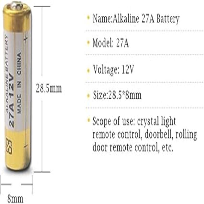super alkaline battery 27A 12V