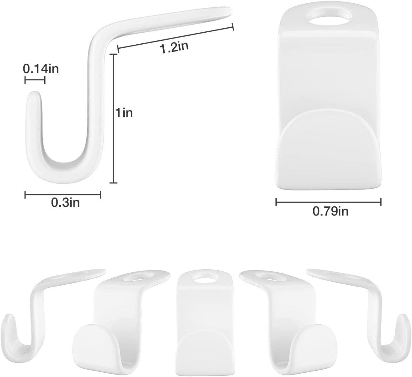 60pcs Clothes Hanger Connector Hooks