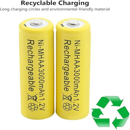 Ni-MH AA 3000mAh 1.2V Rechargeable Batteries (4 Pack)