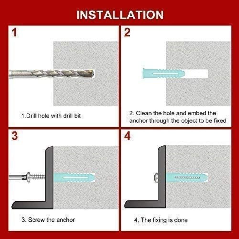 300 Plastic Drywall Anchor Screws