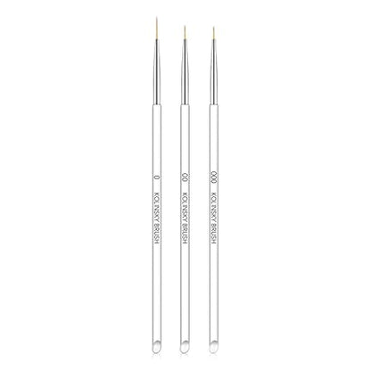 3Pcs/opp Nail Art Brushes, Thin Liner Brush
