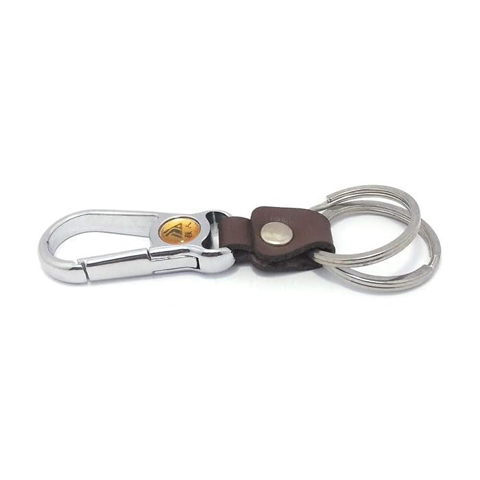1pc Genuine Leather Car Keychain