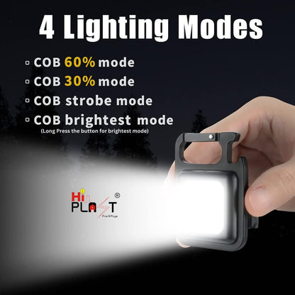 Waterproof Mini Portable Small Work Light, Rechargeable Keychain Light