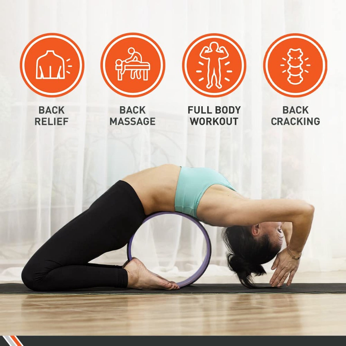 1pc Double Colors Yoga Wheel For Back Bending