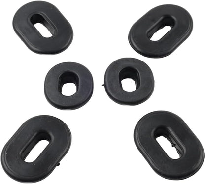 6Pcs Motorbike Oval Round Single Side Cover