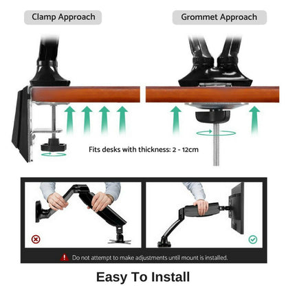 Dual Adjustable Monitor Stand Mount