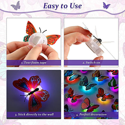 10 PCS LED Butterfly Light