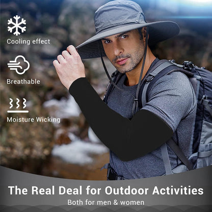 1Pairs of Breathable Sun Protection Sleeves - UV Protection & Cooling for Driving