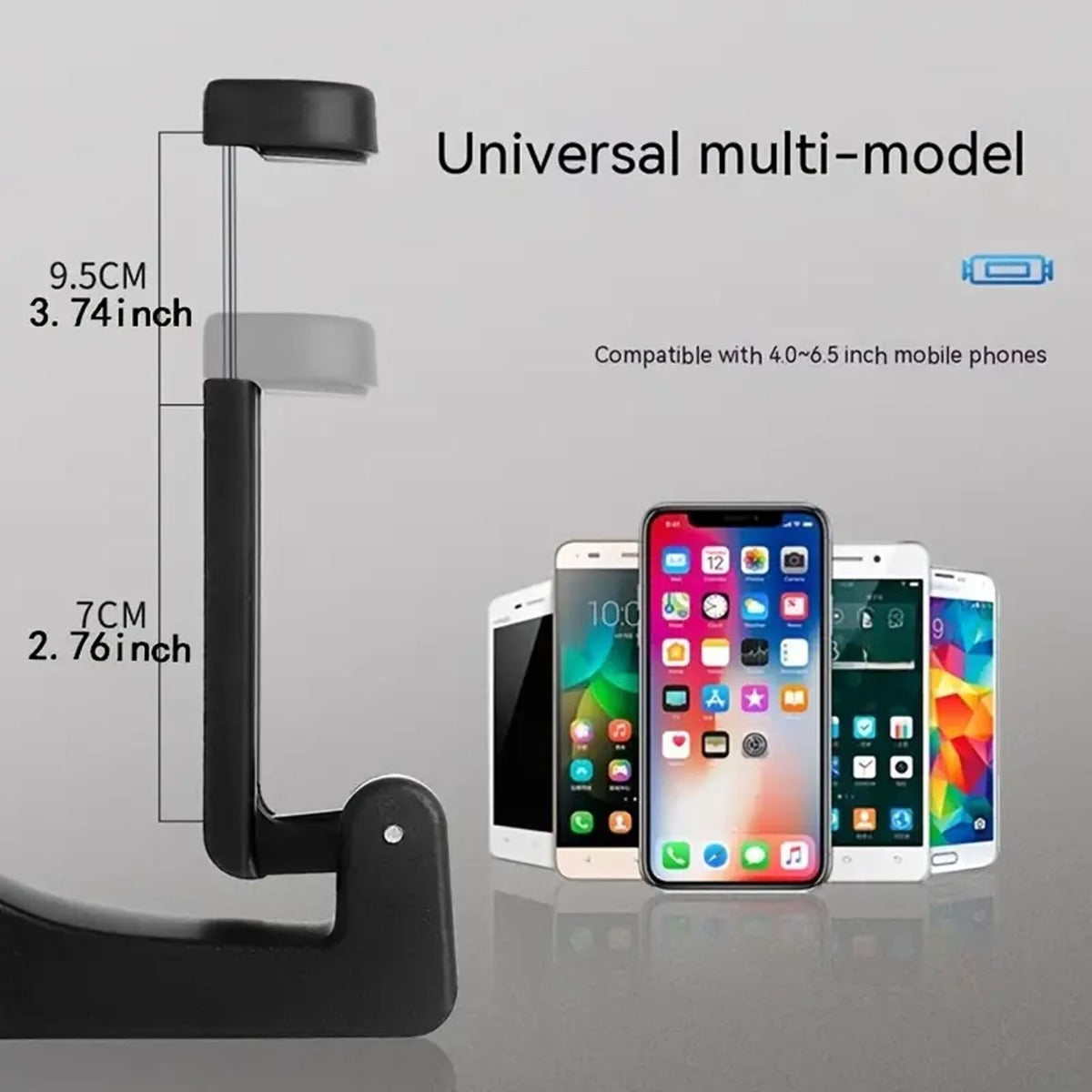 Universal Car Headrest Hook with Mobile Phone Holder