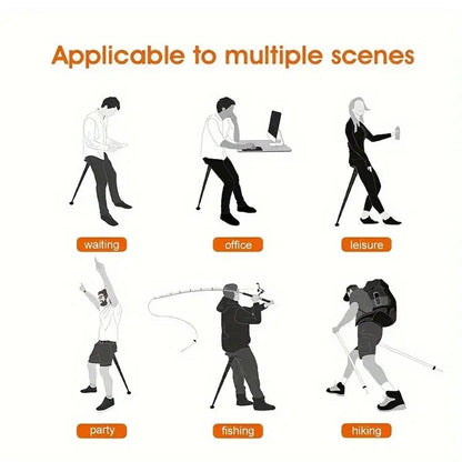 1pc Multi-functional Black Walking Stick