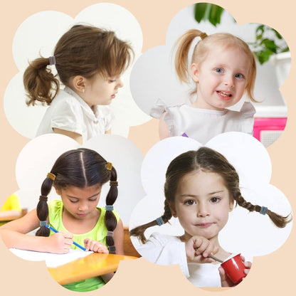 Thick Seamless Brown Hair Ties, Ponytail Holders Hair Accessories No Damage For Thick Hair