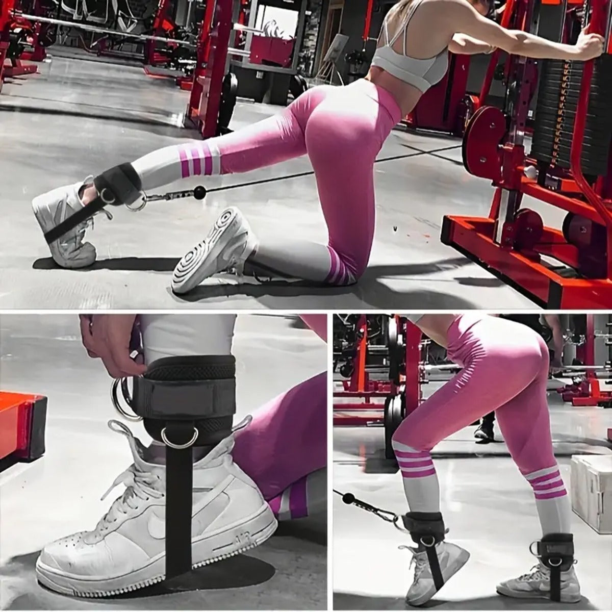 Comfortable Fitness Ankle Straps with D-Ring Cuffs