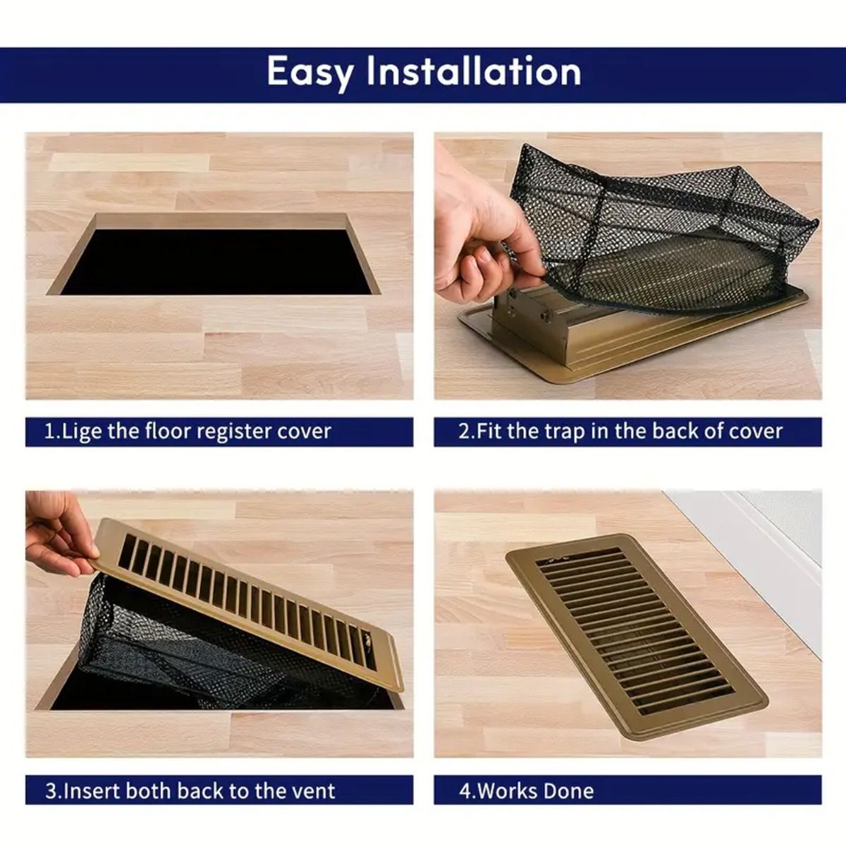 2 Pcs Floor Register Filters Vent Cover