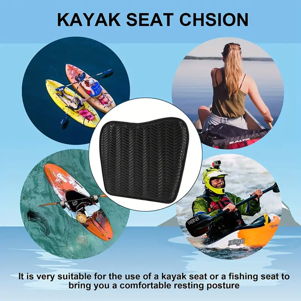 1pc Waterproof Anti-Slip Seat Cushion