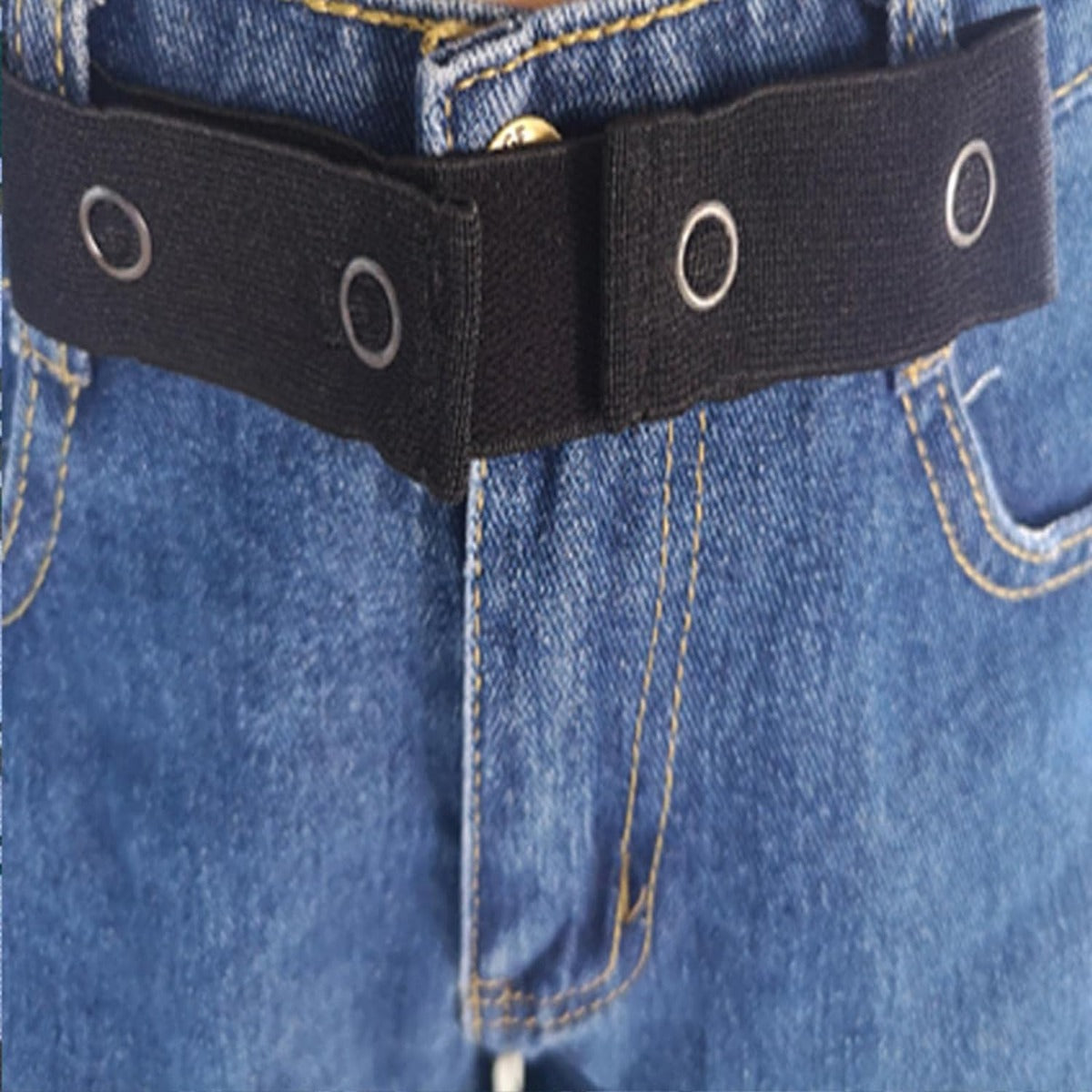 Elastic Stretch Waist Belt Jeans Pants Waist Extenders Adjustable Button