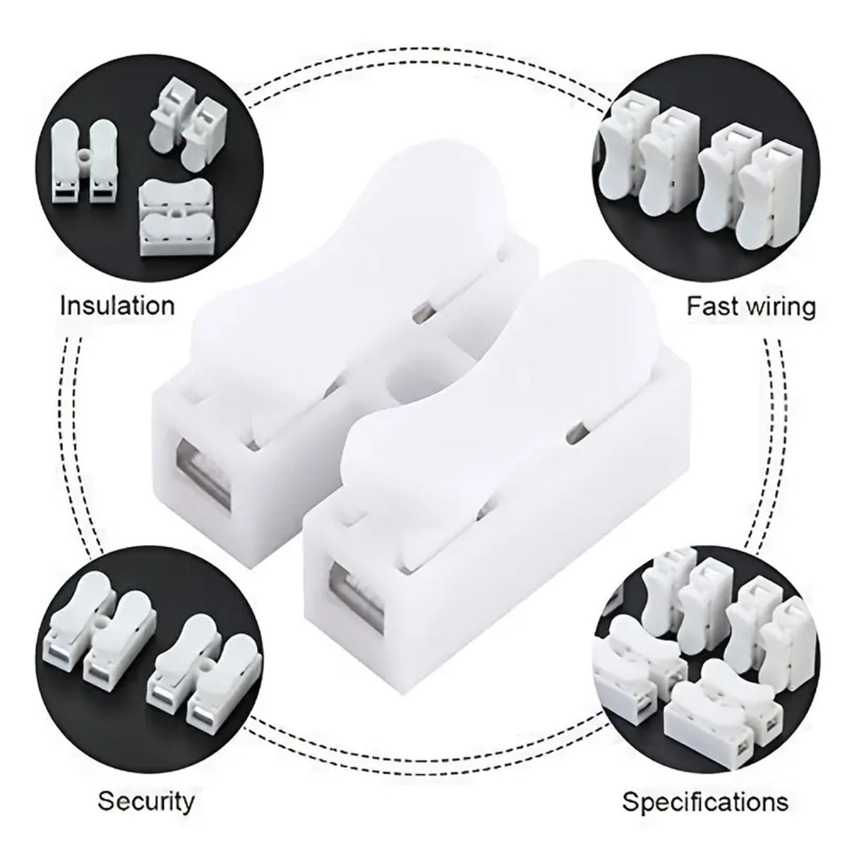 50pcs CH-2 Quick Wire Connection Terminals