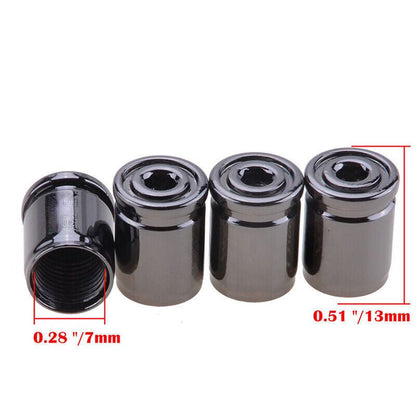 4pcs/SET Anti-theft Tire Valve Caps