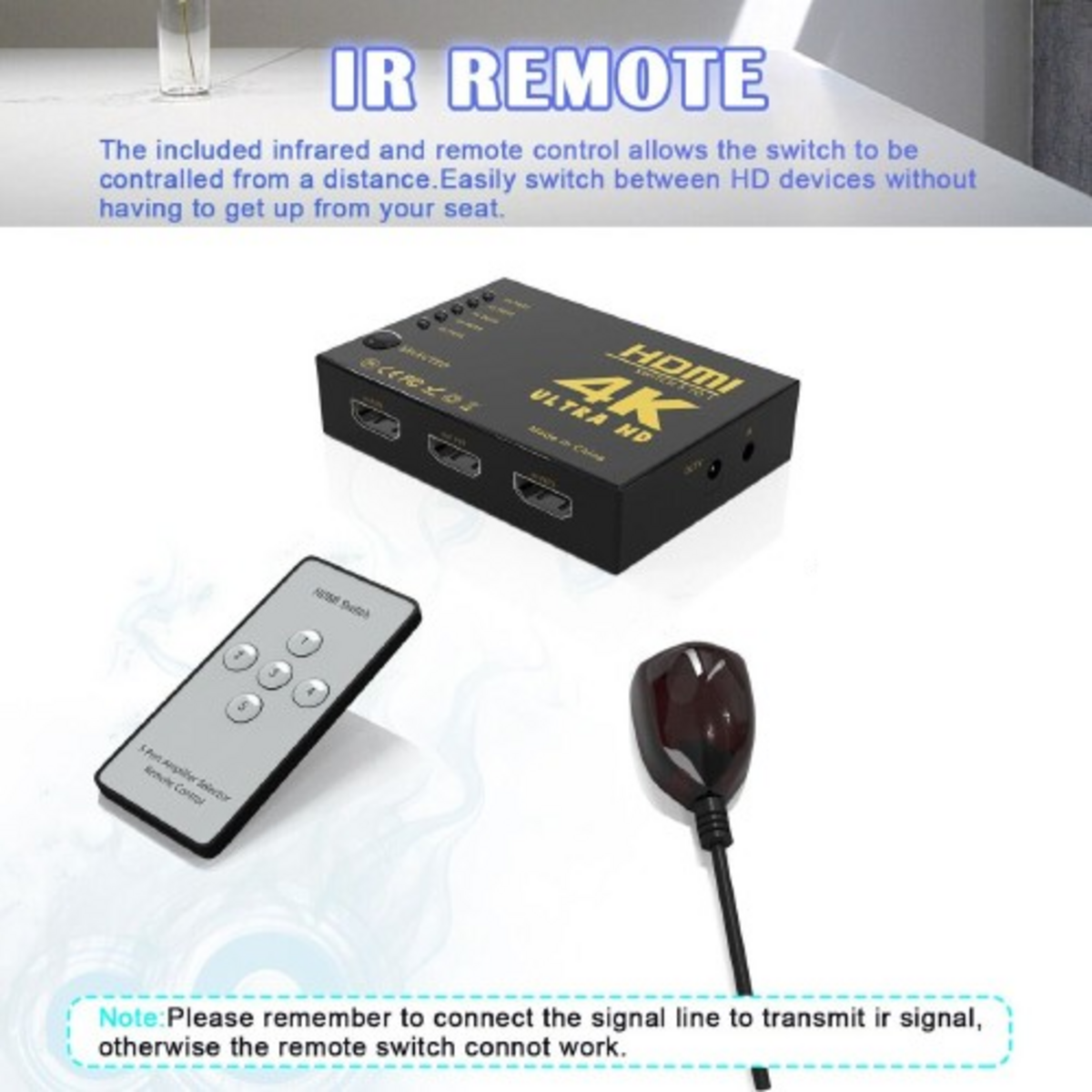 5-Port HDTV Switch Splitter with Push Button