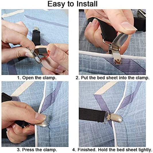 Triangle Bed Mattress Sheet Clip-Black