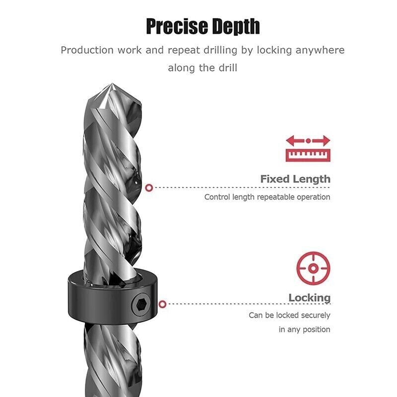 Drill Stop Bit Collar 9PCS