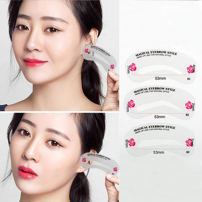 24 Styles Eyebrow Template Set