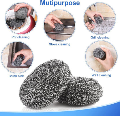 6pcs Stainless Steel Sponges
