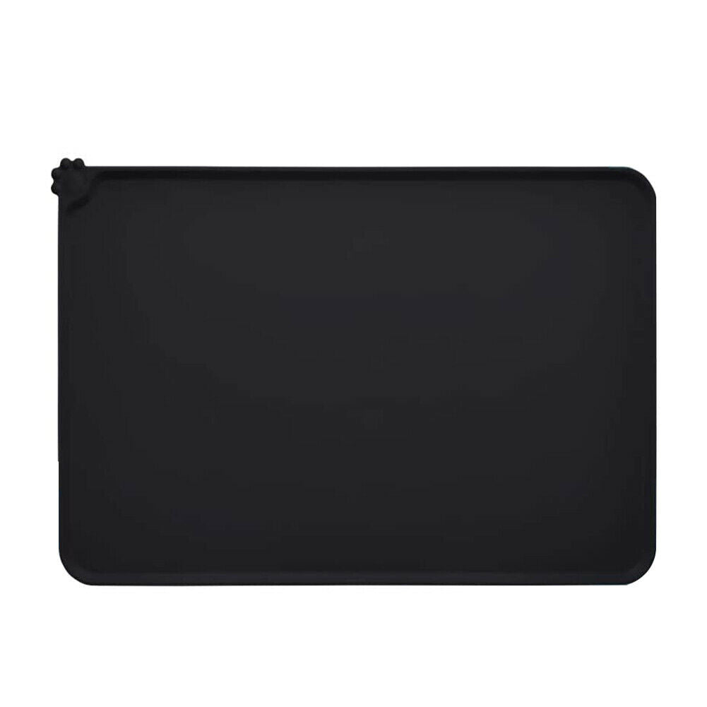 Pet Waterproof Silicon Mat-Black-48x30cm