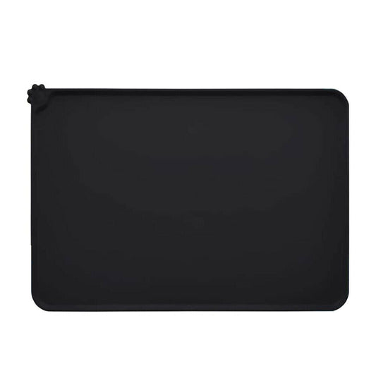 Pet Waterproof Silicon Mat-Black-48x30cm