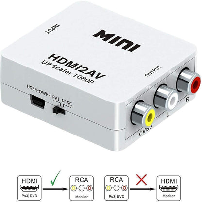 HDTV to AV/RCA Adapter Converter 1080P
