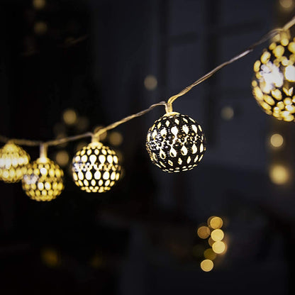 Solar Power LED Globe String Lights
