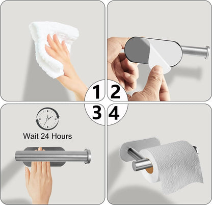 Self-Adhesive Stainless Steel Toilet Paper Roll Holder